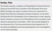 Talk crime with Philadelpha Police Department Homicide Detective Tim Scally.